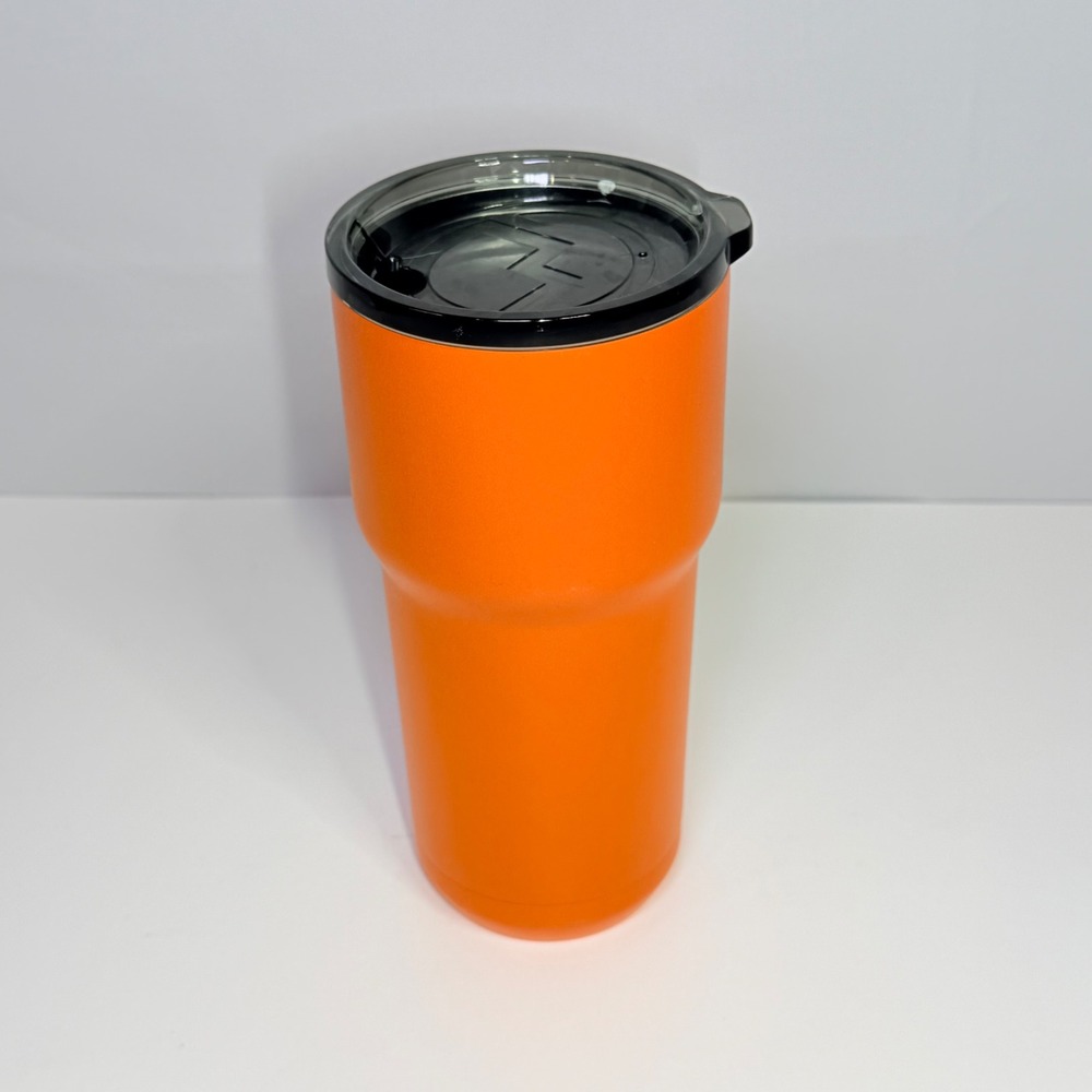 Magellan Outdoors 30oz Insulated Tumbler Orange Stainless Steel Travel Mug Lid